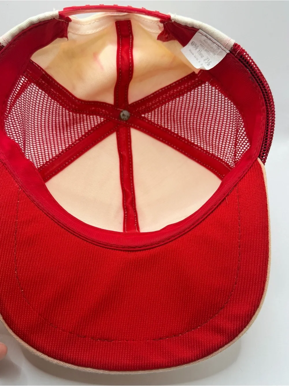 Vintage Trucker Hat USA Made SnapBack Ready Willing Unable Patch Humor SnapBack